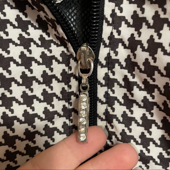Zippered Houndstooth Windbreaker NWOT - Picture 6 of 9